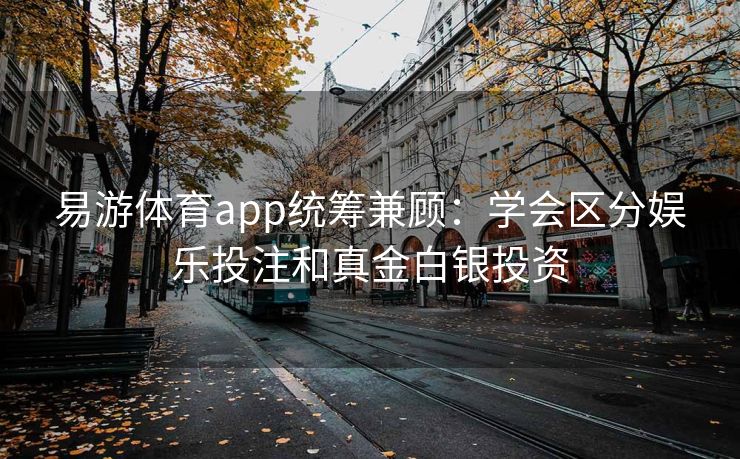 易游体育app统筹兼顾：学会区分娱乐投注和真金白银投资  第2张