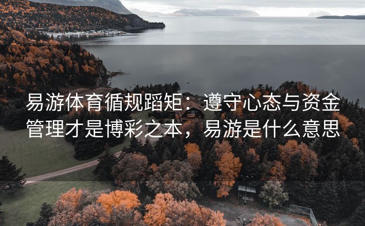 易游体育循规蹈矩：遵守心态与资金管理才是博彩之本，易游是什么意思  第2张