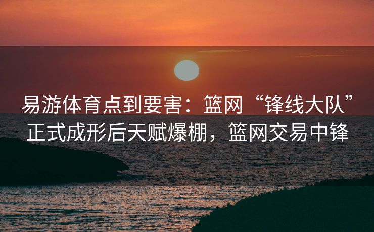 易游体育点到要害：篮网“锋线大队”正式成形后天赋爆棚，篮网交易中锋  第2张
